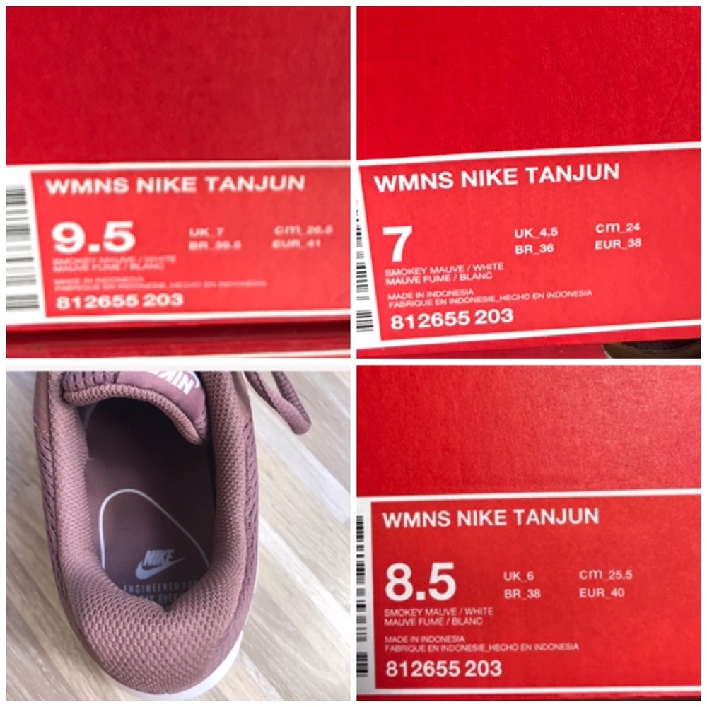 NWT Nike Tajun Smokey Mauve White W AUTHENTIC - Picture 7 of 8